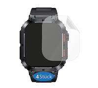 Frgnie 4 protectores de pantalla compatibles con GaWear Smartwatch K57, HD Flexible PET Protector de pantalla compatible con EIGIIS/LIGE/SUNKTA/LaNikar 1,96" Smartwatch Hombre