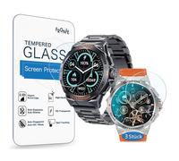 Frgnie Protector de pantalla compatible con FEELNEVER 2024 New EF3 Smartwatch 1.43" (paquete de 3) Protector de pantalla de vidrio 9H compatible con FOXBOX, LIGE, ESFOE EF3 Military Smartwatch Men