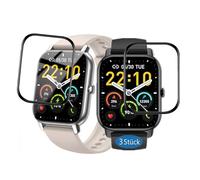 Frgnie Protector de Pantalla Compatible con Nerunsa P66D Smartwatch 1.85'' (3 Piezas) Protector de Pantalla de Cubierta Completa Curvada 3D, Protector de Pantalla de Caja