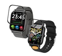 Frgnie Protector de pantalla compatible con reloj inteligente Popglory P66 de 1,85 pulgadas (3 unidades) 3D Curved Full Cover Protector de pantalla, compatible con reloj inteligente Donerton P66D