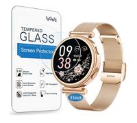 Frgnie Protector de pantalla compatible con reloj inteligente Sanorum para mujer de 1,27 pulgadas (3 unidades) Protector de pantalla de vidrio templado compatible con reloj inteligente Fitnynxos I109