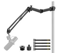 Frgyee Accesorio de micrófono para brazo auge, accesorio de micrófono de escritorio adicional para micrófono elevador, brazo de micrófono para Shure SM7B Blue Yeti HyperX QuadCast S y More