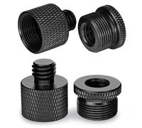 Frgyee Adaptador de soporte de micrófono 5/8 hembra a 3/8 macho y 3/8 hembra a 5/8 macho rosca adaptador de tornillo para micrófono soporte a cámara adaptador de trípode paquete de 4