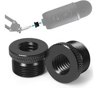 Frgyee - Paquete de 2 adaptadores de rosca de tornillo, macho de 5/8 pulgadas a tornillo hembra de 3/8 pulgadas para soporte de micrófono Yeti azul, bola de nieve azul, azul Yeti X, color negro