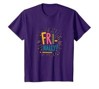 FRI-Nally Celebration School's out - Diversión de Verano Camiseta, Niños, Morado, 2 años