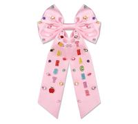 Fri-YAY - Lazos para el pelo para mujer, accesorios para el regreso a clases, pinzas para el pelo con diamantes de imitación, cintas para el pelo para profesores, pasadores de regreso a clases