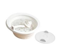fría compacta con plegable y parte, White | Recipiente flexible de silicona para compresas frías con parte segura y soporte para la nariz para mayor