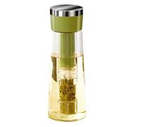 fría de 750 ml, 8,5 x 24,8 cm, botella de infusión fría, sellado hermético, ancha, multiusos, vidrio resistente al calor, filtro extraíble para organización de refrigeradores