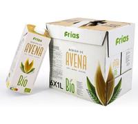 Frías - Bebida Vegetal de Avena Bio - Rica en Proteínas - Pack de 6 Unidades de 1L - Sin Lactosa y Sin Azúcares Añadidos - 100% Vegana - Bajo Contenido en Grasas Saturadas - Elaborada en España