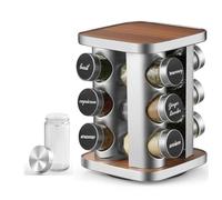 FRIBERG Especiero,360° Especiero Giratorio,Con 12 Botes Especias de 100Ml