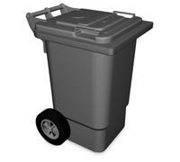 Fricosmos Contenedor de desperdicios con Tapa y Ruedas Gris 240 LTS. 580x740x1070 mm. - 486084