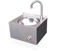 Fricosmos Lavamanos inox mural XS de rodilla, agua fría y caliente.