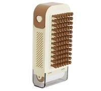 Friction Soap Dispenser - 5 Inch Manual Roller Case for Deep Stain Removal, Spring-Loaded Suction Base for Dormitory Bathroom, Portable Scrubber Organizer for Outdoor Hiking Vacation