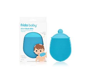 Frida Baby DermaFrida The Bath Mitt: Cepillo de baño corporal de secado rápido para niños, silicona, reemplazo para paño de baño, se adapta tanto a padres como a niños para el desarrollo en etapas