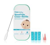 Frida Baby Estuche NoseFrida + juego de accesorios de recarga, incluye maleta de almacenamiento, cepillo de limpieza, 9 filtros de higiene y 2 puntas para limpiar y almacenar el aspirador nasal