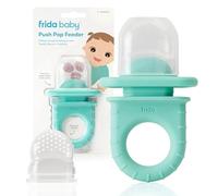 Frida Baby Alimentador Push Pop, chupete de destete para bebés para alimentos frescos y congelados, comedero de silicona para bebés, introduce nuevos alimentos de forma segura, apto para lavavajillas