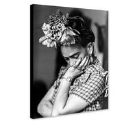 Frida Kahlo - Foto vintage en blanco y negro - Arte de pared - Lienzo enmarcado envuelto (A0 [46 x 32 pulgadas/117 x 81 cm])
