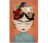 Frida Kahlo Lienzo Póster Pared Arte Decoración Frida Kahlo Imprimir Arte Cuadros Frida Autorretrato Pintura al Óleo para Salón Dormitorio Decoración Sin Marco,30×45cm