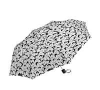 Frida Kahlo Paraguas plegable manual diseño autoretrato, paraguas original y práctico para mujer. Paraguas ligero y resistente, Blanco y Negro