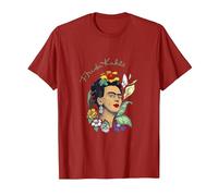 Frida Kahlo Selva Retrato Arte Gráfico Femininsm PAPL248 Camiseta, Hombre, Arándano, M