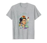 Frida Kahlo Selva Retrato Arte Gráfico Femininsm PAPL248 Camiseta, Hombre, Gris Jaspeado, 6XL