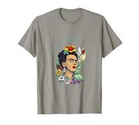 Frida Kahlo Selva Retrato Arte Gráfico Femininsm PAPL248 Camiseta, Hombre, Pizarra, M