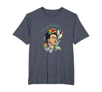 Frida Kahlo Selva Retrato Arte Gráfico Femininsm PAPL248 Camiseta, Hombre Tallas Grandes, Azul Jaspeado, 6X Alto