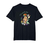 Frida Kahlo Selva Retrato Arte Gráfico Femininsm PAPL248 Camiseta, Hombre Tallas Grandes, Negro, 5X Alto