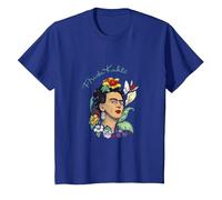 Frida Kahlo Selva Retrato Arte Gráfico Femininsm PAPL248 Camiseta, Niños, Azul Real, 3 años