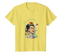 Frida Kahlo Selva Retrato Arte Gráfico Femininsm PAPL248 Camiseta, Niños, Limón, 2 años