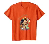 Frida Kahlo Selva Retrato Arte Gráfico Femininsm PAPL248 Camiseta, Niños, Naranja, 8 años