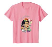 Frida Kahlo Selva Retrato Arte Gráfico Femininsm PAPL248 Camiseta, Niños, Rosado, 12 años