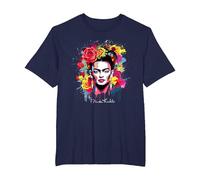 Frida Kahlo - Variedad de artículos Camiseta, Hombre Tallas Grandes, Azul Marino, 2X Alto