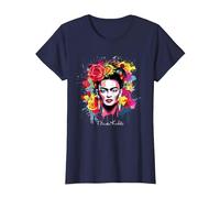 Frida Kahlo - Variedad de artículos Camiseta, Mujer, Azul Marino, XS