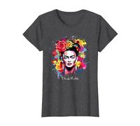 Frida Kahlo - Variedad de artículos Camiseta, Mujer, Jaspeado Oscuro, XL