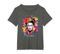 Frida Kahlo - Variedad de artículos Camiseta, Mujer Tallas Grandes, Asfalto, 2XL Grande