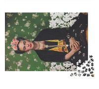 Frida Museo Puzzle De Madera 1000 Piezas De Adolescente, Puzzle Pintura al óleo, Arte Rompecabezas Difícil Desafío Adulto Alivio del Estrés Juguete