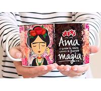 frida Taza Desayuno Cafe Regalo Amigas,Mujer Revolucion adaysusdetalles.es
