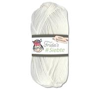 Frida's 1201 - Ovillo de lana de algodón egipcio para tejer, 50 g, 43 colores (1201)