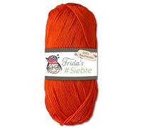 Frida's 1223 - Ovillo de lana de algodón egipcio para tejer, 50 g, 43 colores (1223 | naranja)