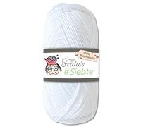 Frida's 50 g #séptimo hilo de algodón egipcio para tejer ganchillo lana 43 colores (1200 | blanco)