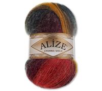 Frida's Wollhaus Alize 100 g Angora Oro Batik Lana con Degradado de Color Poliacrílico Económico 27 Colores (3368)