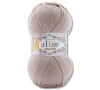 Frida's Wollhaus Alize 100 g Cotton Gold Lana de verano Hilado Algodón Amigurumi 65 colores (592 | Beige gris)