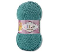 Frida's Wollhaus Alize 100 g Cotton Gold lana de verano, hilo de algodón Amigurumi 65 colores (156 | verde azul)