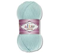 Frida's Wollhaus Alize 100 g Cotton Gold lana lana de verano hilo algodón Amigurumi 65 colores (522 | azul pálido)