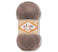 Frida's Wollhaus Alize Baby Best 534 - Ovillo de lana de bebé antibolitas para tejer y tejer de bambú y acrílico, 45 colores (534, café con leche)