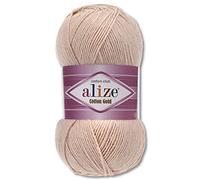 Frida's Wollhaus Alize Cotton Gold Lana de verano 100 g Algodón Amigurumi 65 colores (67 - Champán)