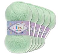 Frida's Wollhaus Alize Sekerim Bebe Hilo de bebé para tejer 100 g, acrílico, 43 colores (188 | menta)