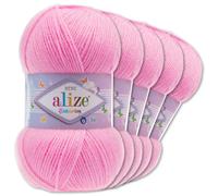 Frida's Wollhaus Alize Sekerim Bebe Hilo de bebé para tejer 100 g, acrílico, 43 colores (191 | Flamingo)