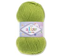 Frida's Wollhaus Alize Sekerim Bebe Ovillo de lana para tejer ganchillo acrílico, 100 g, 43 colores (117 | kiwi)